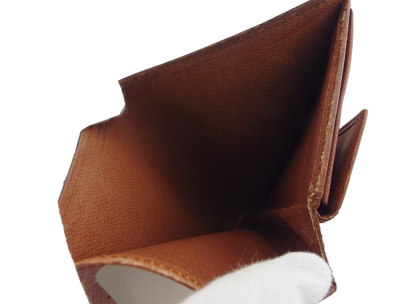LOUIS VUITTON Bifold Wallet Brown x beige