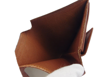 LOUIS VUITTON Bifold Wallet Brown x beige
