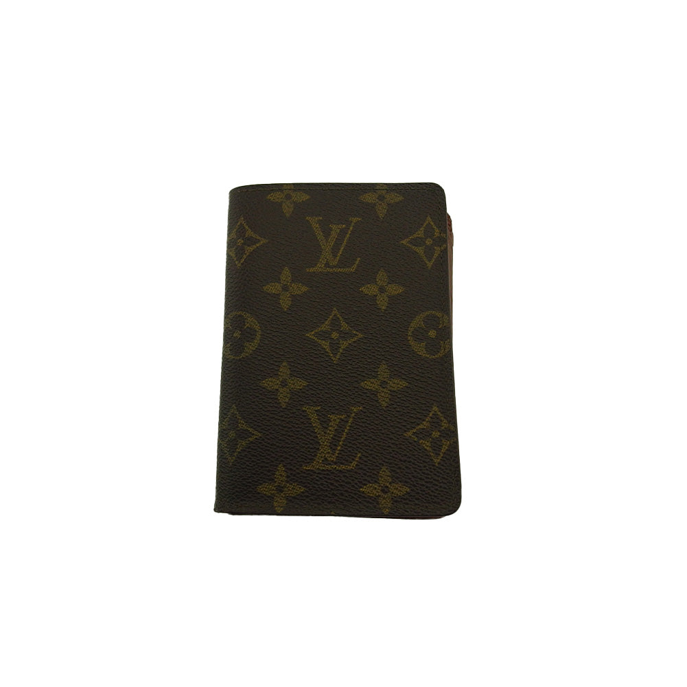 LOUIS VUITTON Bifold Wallet Brown x beige