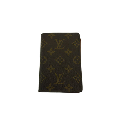 LOUIS VUITTON Bifold Wallet Brown x beige
