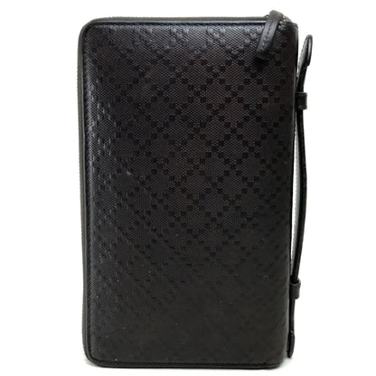 GUCCI Long Wallet Purse 269883 leather Dark brown Diamante Travel case