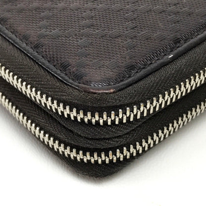 GUCCI Long Wallet Purse 269883 leather Dark brown Diamante Travel case