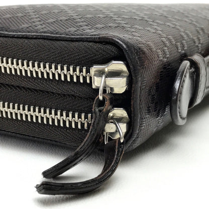 GUCCI Long Wallet Purse 269883 leather Dark brown Diamante Travel case
