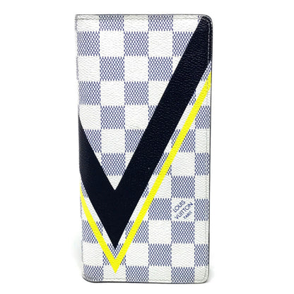 LOUIS VUITTON Long Wallet Purse N64007 Damier Azur Canvas Azur Damier Coastline America's Cup Portefeuille Brazza