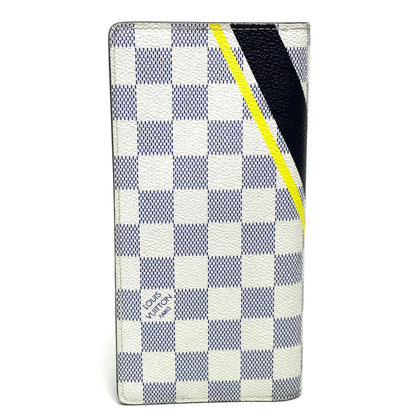 LOUIS VUITTON Long Wallet Purse N64007 Damier Azur Canvas Azur Damier Coastline America's Cup Portefeuille Brazza
