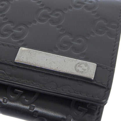 GUCCI Long Wallet Purse 233112 leather black GG Shima