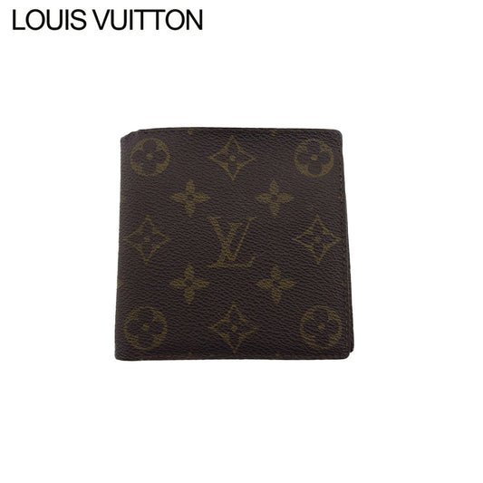 LOUIS VUITTON Bifold Wallet Brown x beige