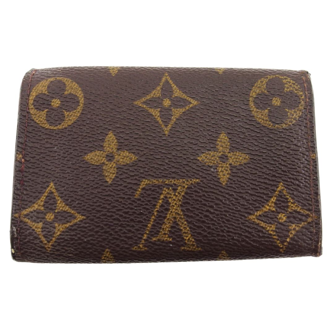 LOUIS VUITTON Key case Key holder Brown x beige x gold Multicles6