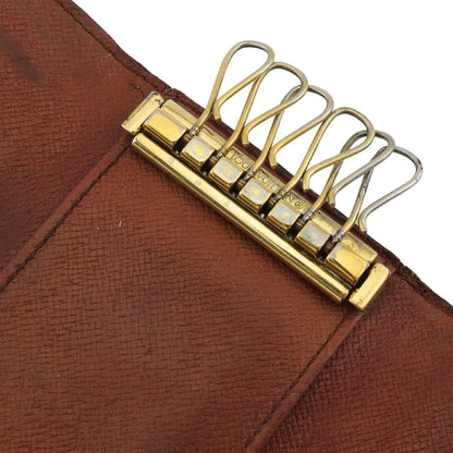 LOUIS VUITTON Key case Key holder Brown x beige x gold Multicles6