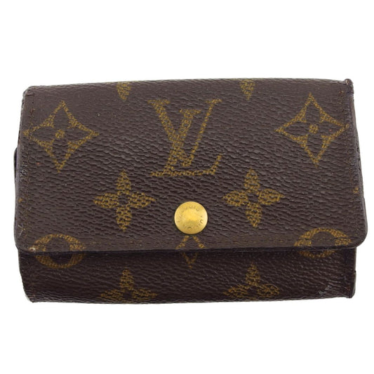 LOUIS VUITTON Key case Key holder Brown x beige x gold Multicles6