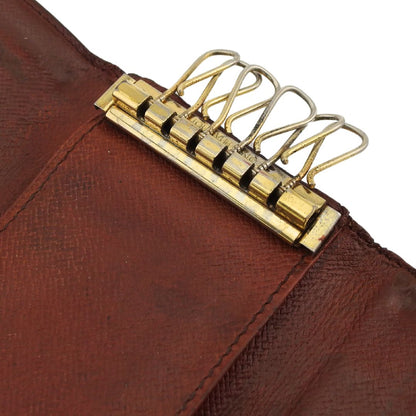 LOUIS VUITTON Key case Key holder Brown x beige x gold Multicles6