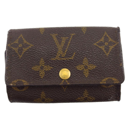 LOUIS VUITTON Key case Key holder Brown x beige x gold Multicles6