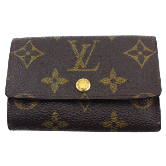LOUIS VUITTON Key case Key holder Brown x beige x gold Multicles6