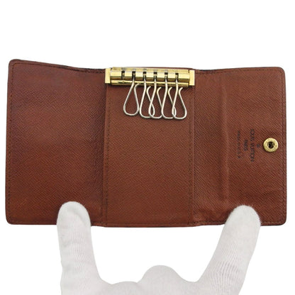 LOUIS VUITTON Key case Key holder Brown x beige x gold Multicles6