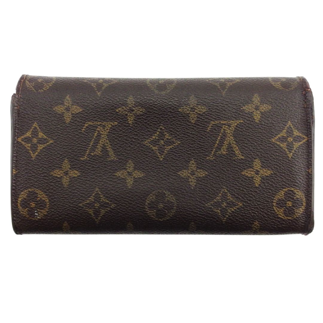 LOUIS VUITTON Long Wallet Purse Brown x beige Portefeuille Sara