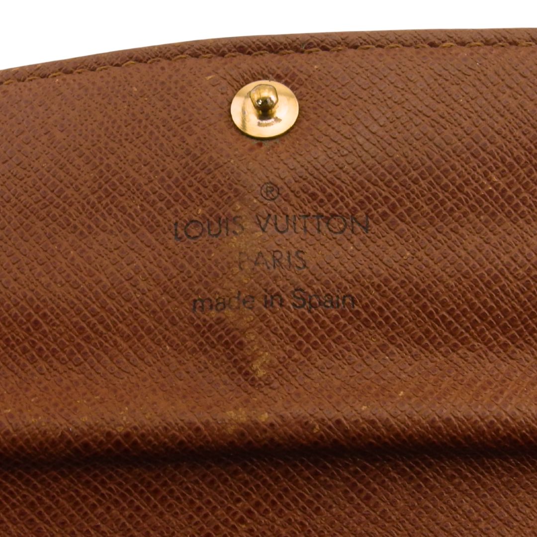 LOUIS VUITTON Long Wallet Purse Brown x beige Portefeuille Sara