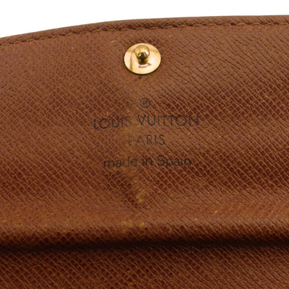 LOUIS VUITTON Long Wallet Purse Brown x beige Portefeuille Sara