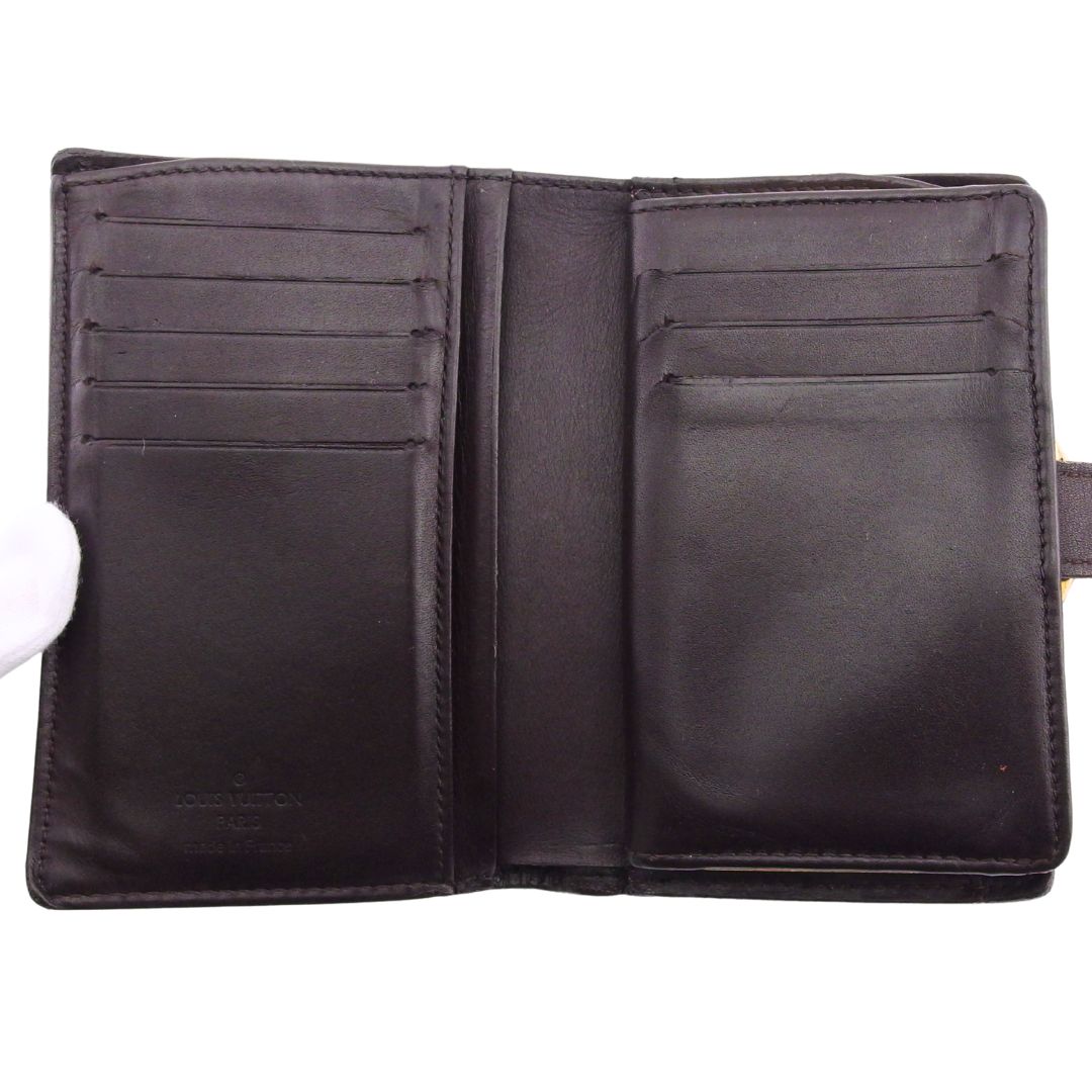 LOUIS VUITTON Bifold Wallet M93521 Purple brown Portefeuille Viennoiserie