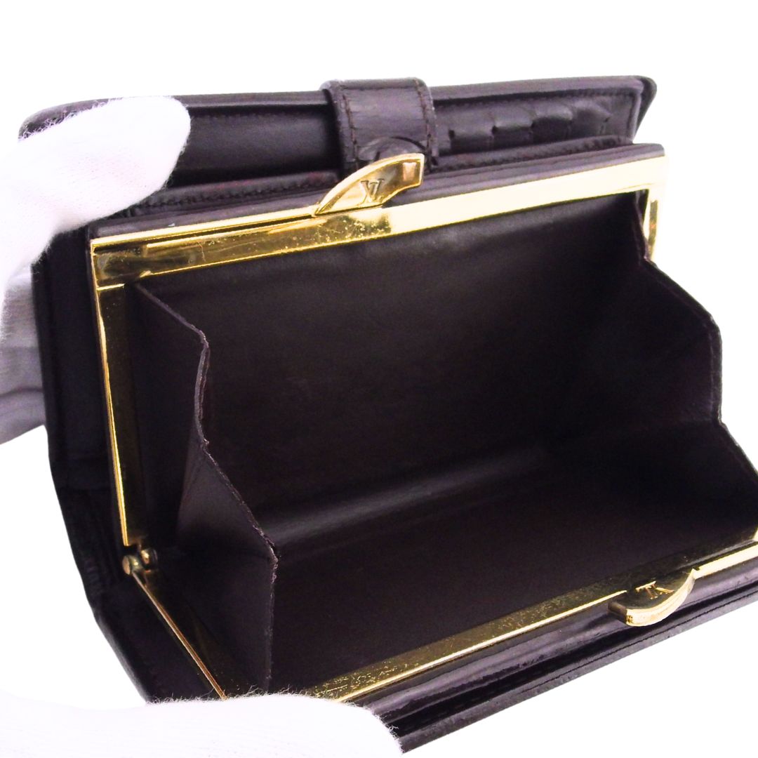 LOUIS VUITTON Bifold Wallet M93521 Purple brown Portefeuille Viennoiserie