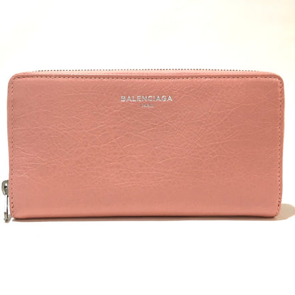 BALENCIAGA Long Wallet Purse 419805 leather pink beige Exclusive Wallet