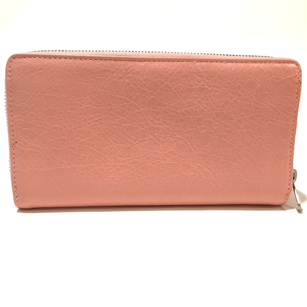 BALENCIAGA Long Wallet Purse 419805 leather pink beige Exclusive Wallet