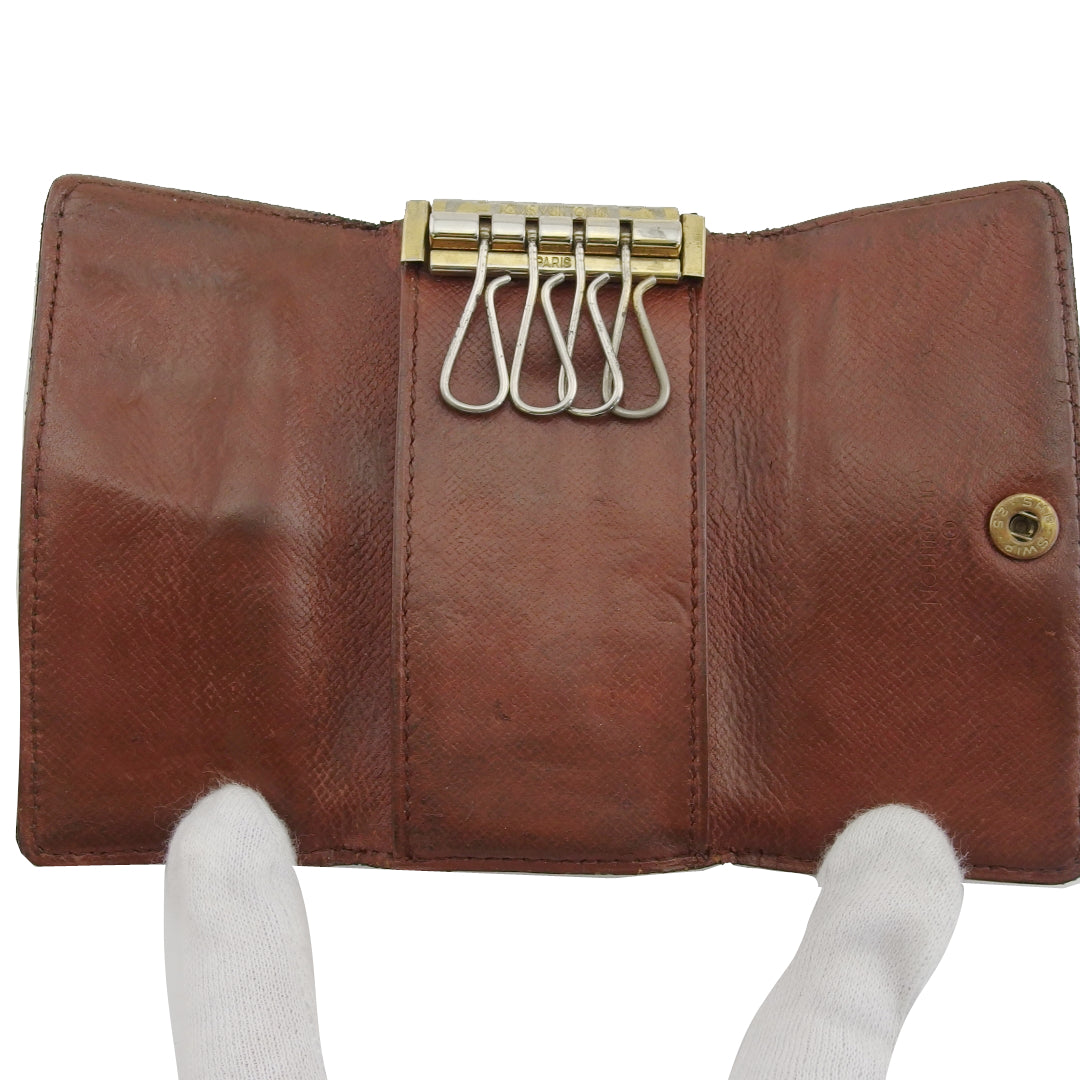 LOUIS VUITTON Key case Key holder M62631 Brown beige Multicles4