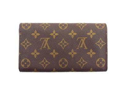 LOUIS VUITTON Long Wallet Purse M61725 Brown beige Pochette Porto MonÃ©credi