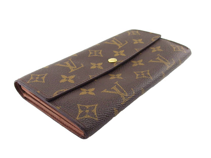 LOUIS VUITTON Long Wallet Purse M61725 Brown beige Pochette Porto MonÃ©credi