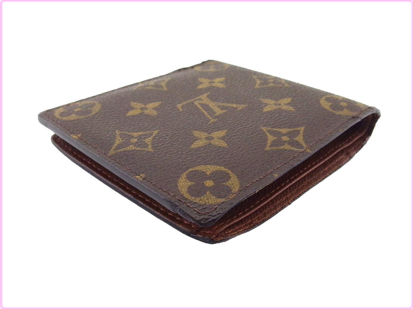 LOUIS VUITTON Bifold Wallet M61665 Brown beige Porte Billets Cartes Crdit Monet