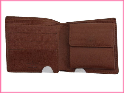 LOUIS VUITTON Bifold Wallet M61665 Brown beige Porte Billets Cartes Crdit Monet