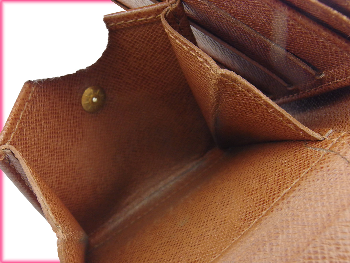 LOUIS VUITTON Bifold Wallet M61665 Brown beige Porte Billets Cartes Crdit Monet
