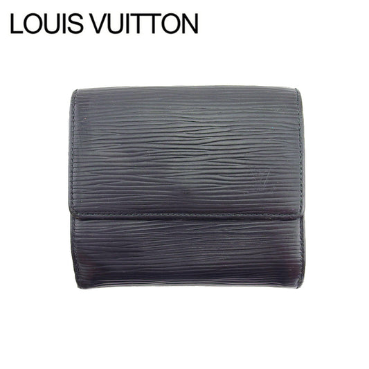 LOUIS VUITTON Bifold Wallet M63482 black Porte Monnaie Billets Cartes Credit