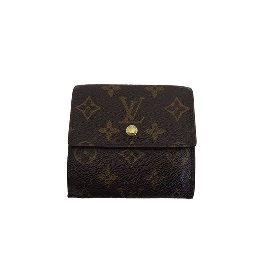 LOUIS VUITTON Bifold Wallet M61652 Brown x beige Portomonet Pie Cartes Crdit