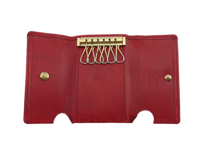 LOUIS VUITTON Key case Key holder M63817 Red Multicles6