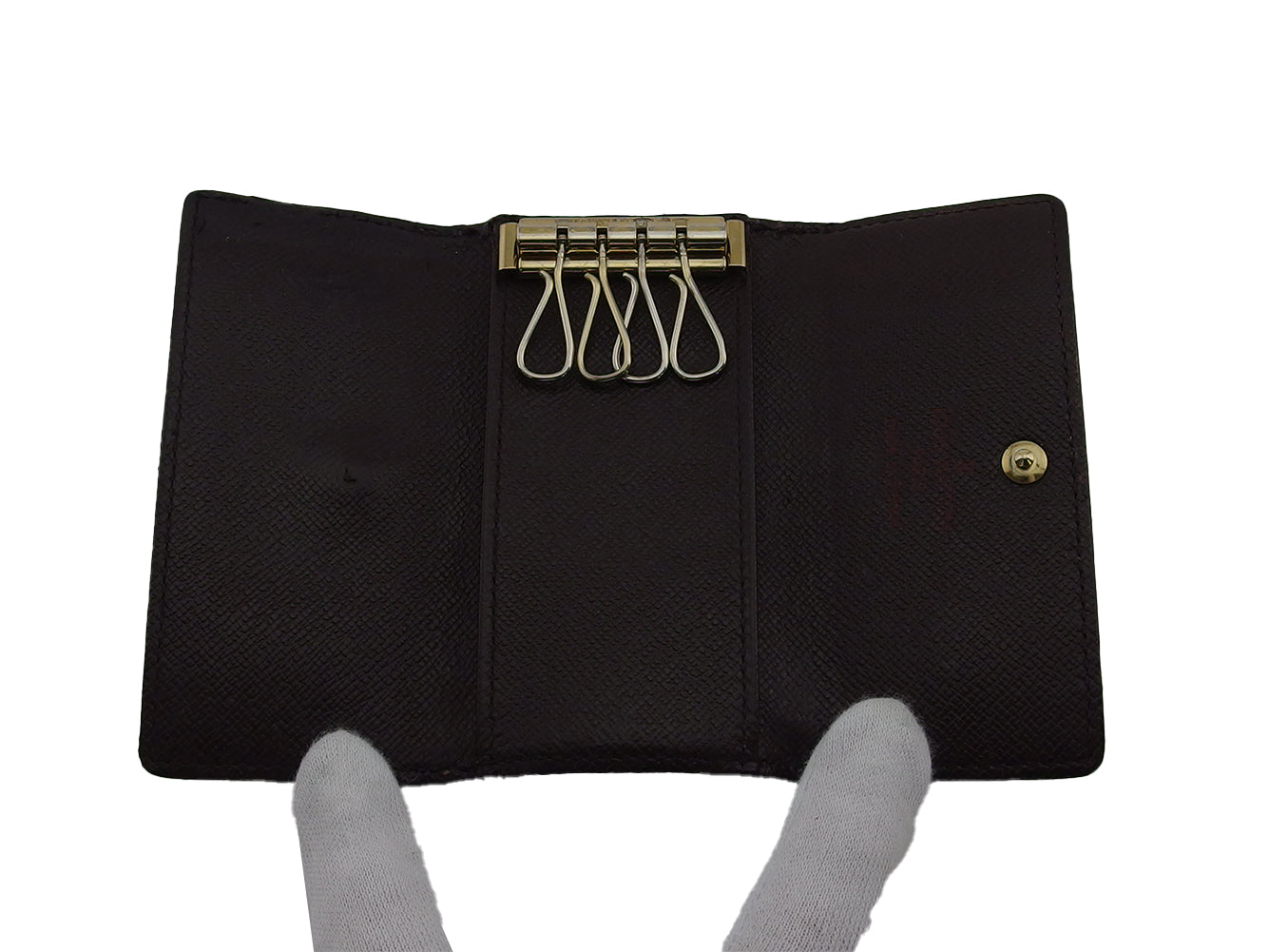 LOUIS VUITTON Key case Key holder N62631 Brown beige Multicles4