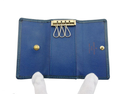 LOUIS VUITTON Key case Key holder blue Multicles4