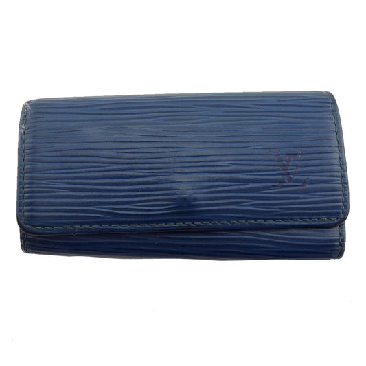 LOUIS VUITTON Key case Key holder blue Multicles4