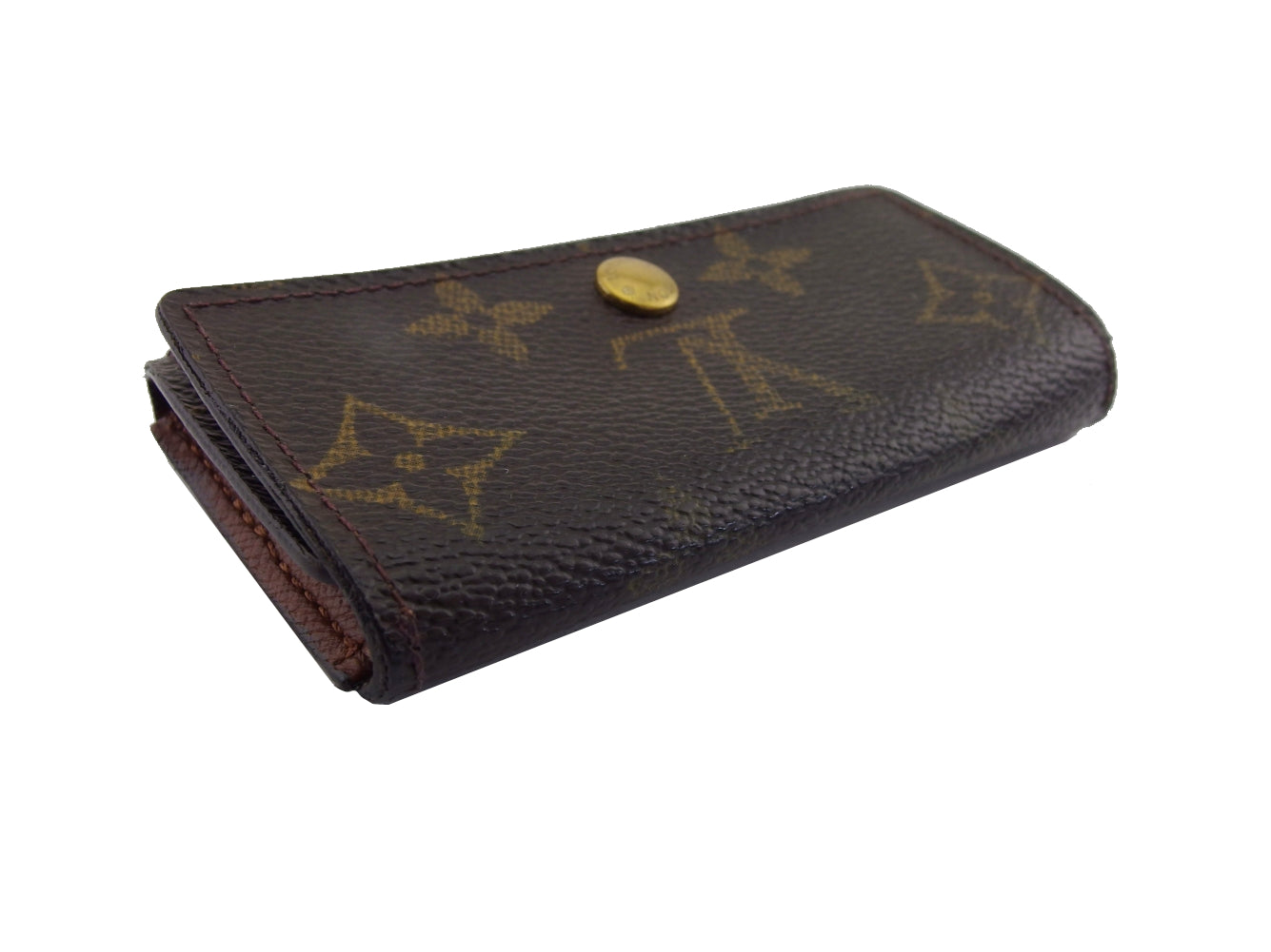 LOUIS VUITTON Key case Key holder Brown x beige Multicles4