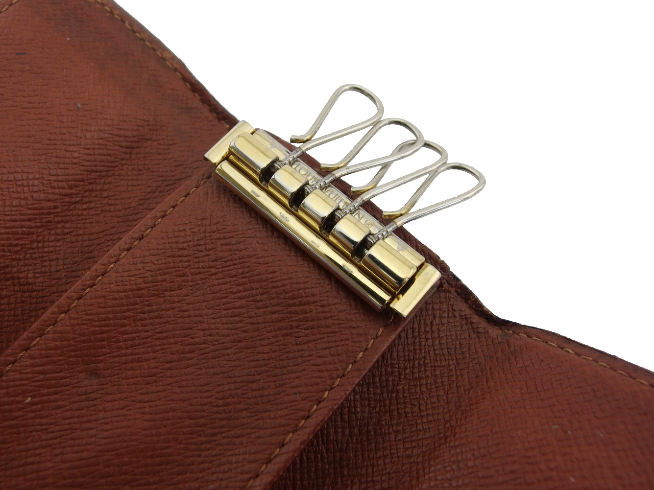 LOUIS VUITTON Key case Key holder Brown x beige Multicles4