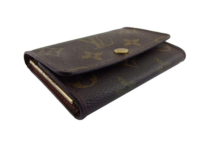 LOUIS VUITTON Key case Key holder Brown x beige Multicles6