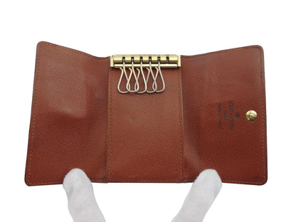 LOUIS VUITTON Key case Key holder Brown x beige Multicles6