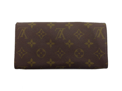 LOUIS VUITTON Long Wallet Purse Brown x beige Pochette Porto MonÃ©credi