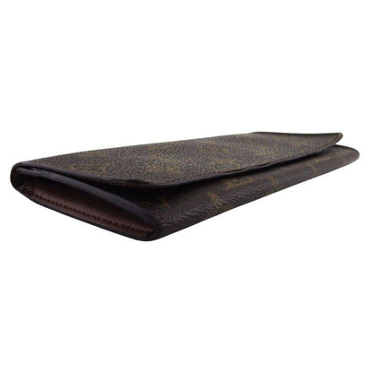 LOUIS VUITTON Bill Compartment Brown x beige Porto Circle Bifold