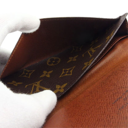 LOUIS VUITTON Bill Compartment Brown x beige Porto Circle Bifold