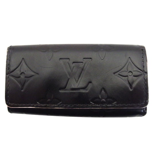 LOUIS VUITTON Key case Key holder Matte black x pink Multicles4