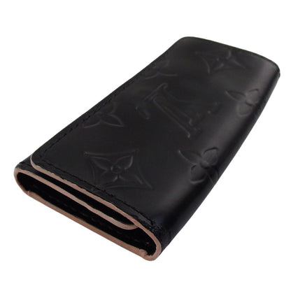 LOUIS VUITTON Key case Key holder Matte black x pink Multicles4