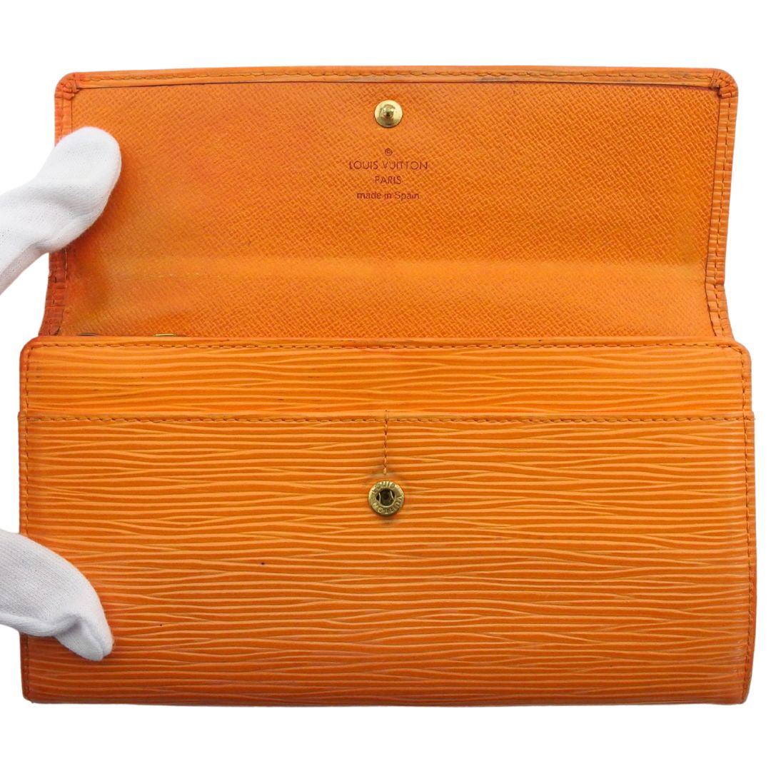 LOUIS VUITTON Long Wallet Purse Mandarin Pochette Porto Monnet Credit