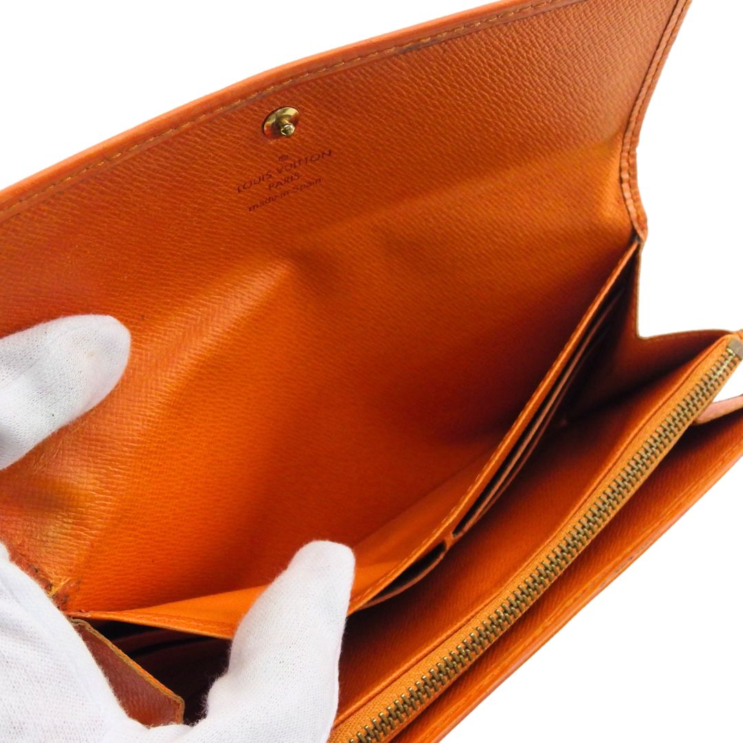 LOUIS VUITTON Long Wallet Purse Mandarin Pochette Porto Monnet Credit