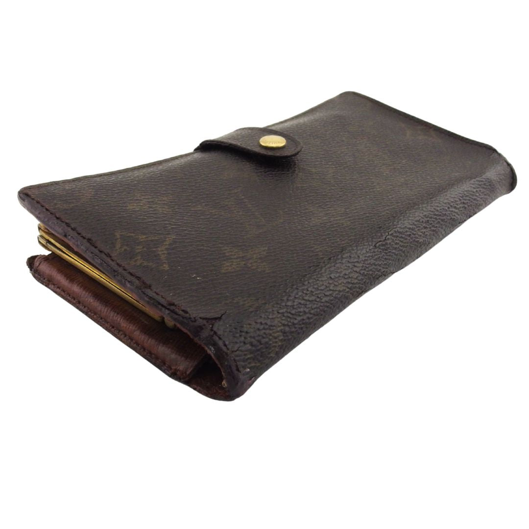 LOUIS VUITTON Long Wallet Purse T61217 Brown beige North America exclusive Continental Clutch