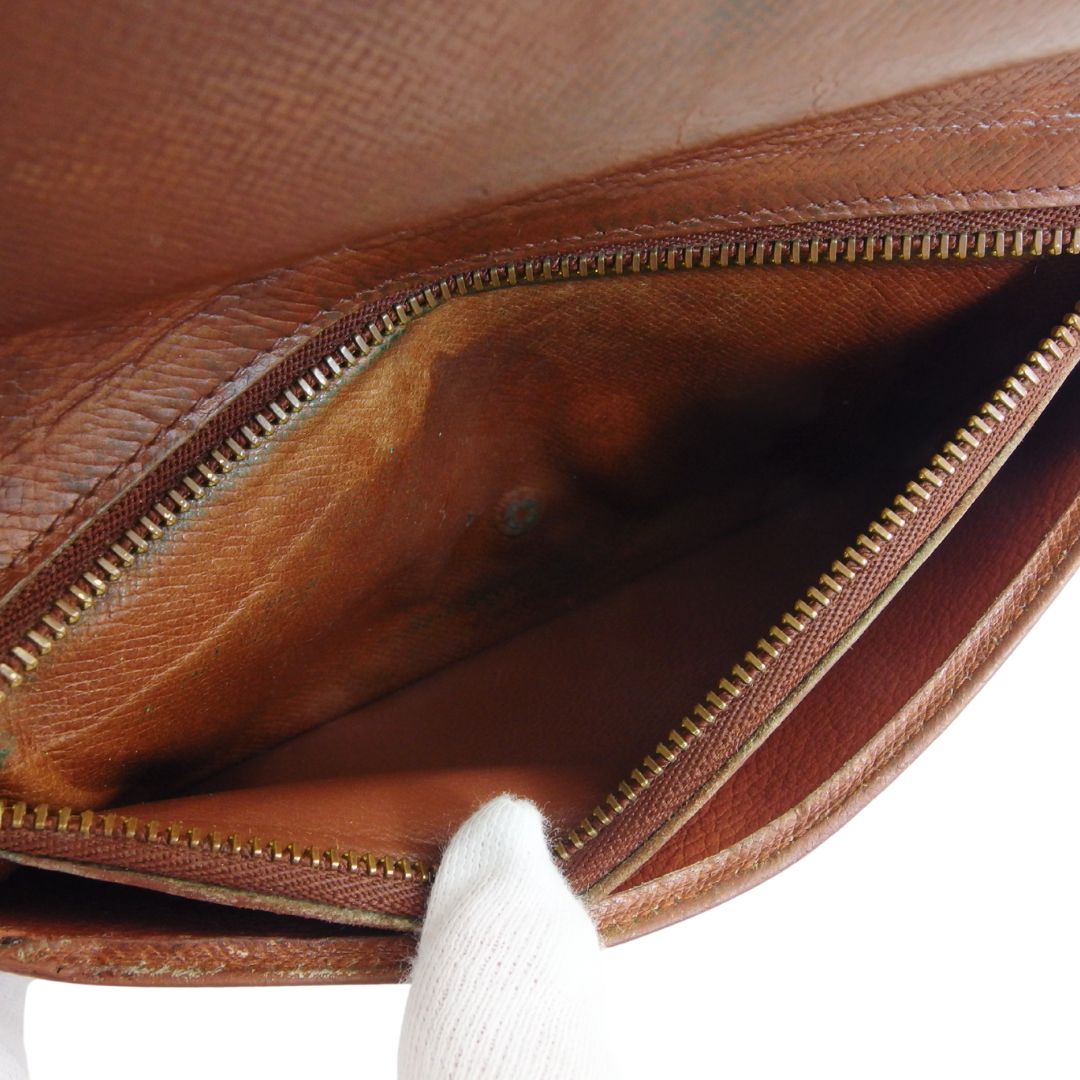LOUIS VUITTON Long Wallet Purse T61217 Brown beige North America exclusive Continental Clutch